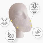Double Loop Beard Cover – White